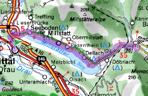 Anfahrt aus Richtung Spittal